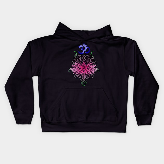 Lotus-OM Kids Hoodie by rsrlivearts